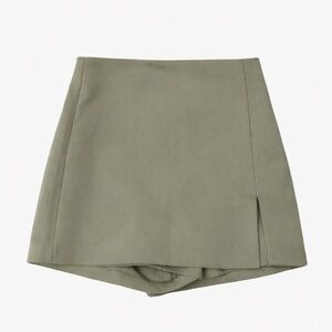 Zara Slit Skort in Khaki Green